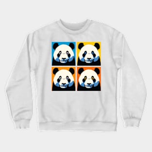 Pop Wide Eyes Panda - Funny Panda Art Crewneck Sweatshirt